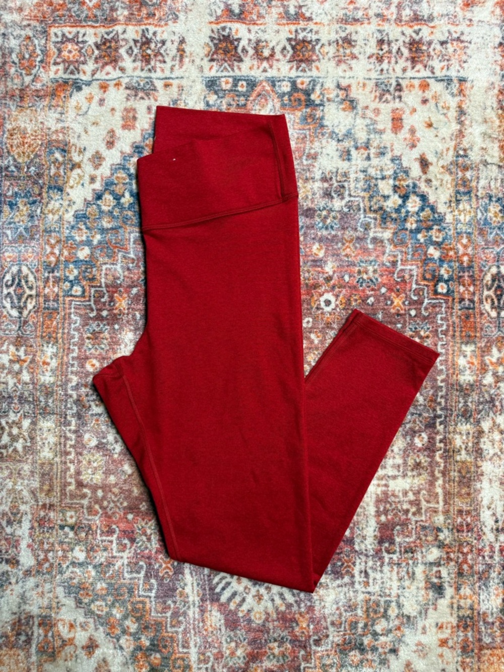 Old Navy CloudComfy Red Leggings High Rise Tall Large Athleisure